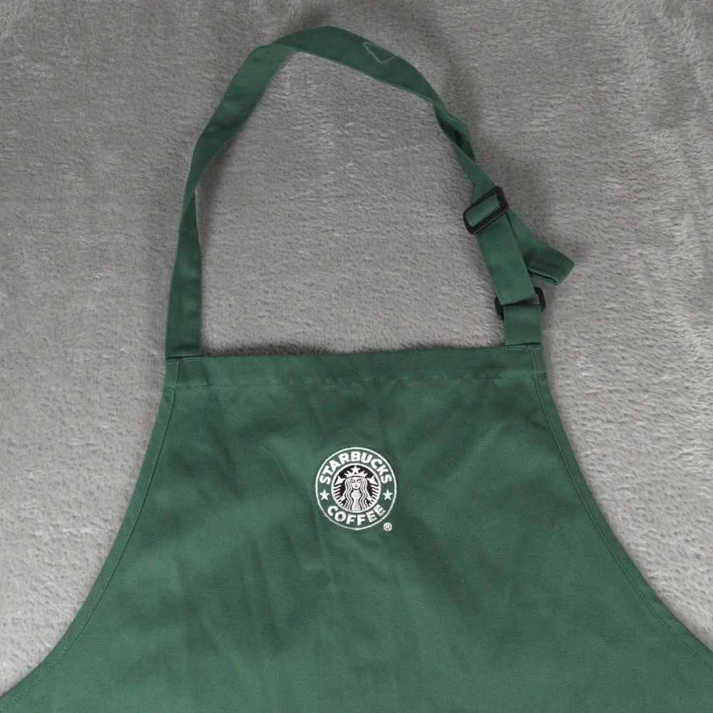 Starbucks Apron Unisex One Size Green Barista Uniform Embroidered Logo Cintas